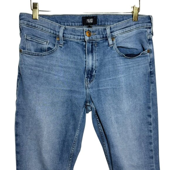 Paige Federal Slim Fit Jeans Men's 33 x 26 Stretch Closure 5 Pocket Denim - Picture 3 of 8